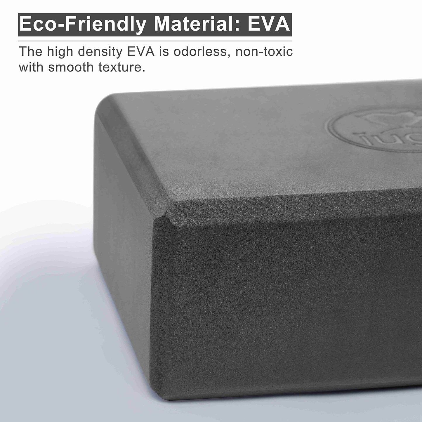 IUGA Yoga Block 2 Pack with Yoga Strap, High Density Yoga Blocks 9”x6”x3”to Improve Strength, Flexibility and Balance, Light Weight and Non-Slip Surface for Yoga, Pilates and Meditation - zenfulharmony.com