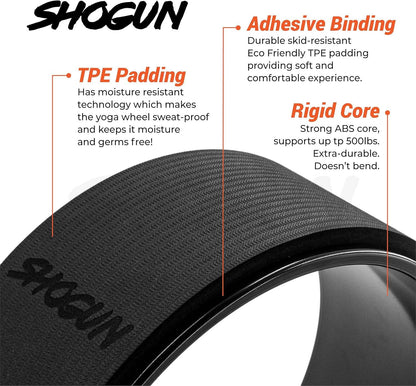 Shogun Yoga Wheel Roller for Back Pain Relief - Back Roller Stretching Device for Spine Stretching, Improved Flexibility & Mobility - zenfulharmony.com