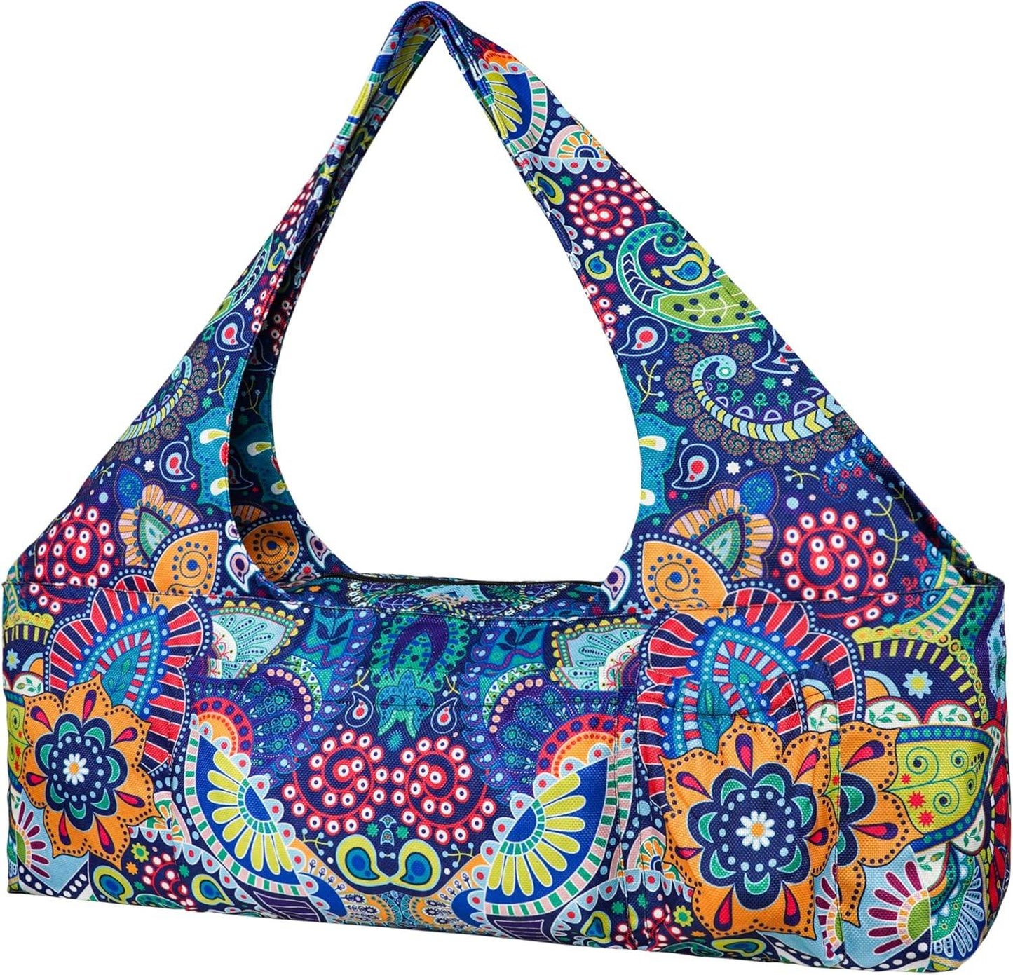 Yoga Mat Bag - Large Yoga Bag with Yoga Mat Strap, Zipper and Pockets - Yoga Bags and Carriers Fits All Your Stuff - Personalized Yoga Mat Bags for Women Fits Most Size Mats - zenfulharmony.com