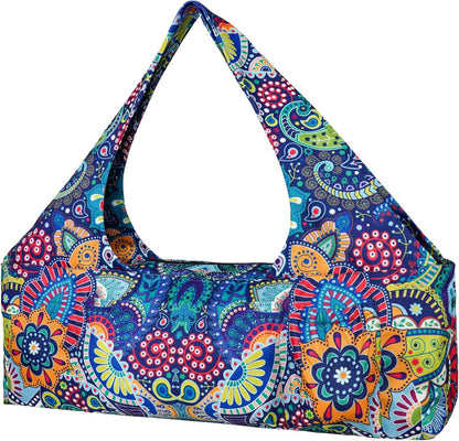 Yoga Mat Bag - Large Yoga Bag with Yoga Mat Strap, Zipper and Pockets - Yoga Bags and Carriers Fits All Your Stuff - Personalized Yoga Mat Bags for Women Fits Most Size Mats - zenfulharmony.com