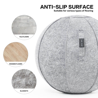 ANC POP Yoga Ball Exercise Ball, Anti Slip Stability Ball Chair, 25” Heavy Duty Large Gym Ball for Fitness, Balance and Core Workout with Cover, Easy Clean - zenfulharmony.com