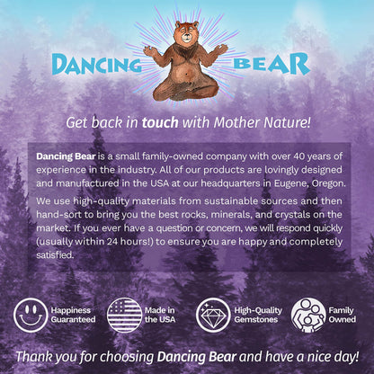 DANCING BEAR Healing Crystals (11 pc) Gift Set to Attract & Share Love, Rose Quartz Heart, Pink Tourmaline, Sage, Rhodonite, Butterfly Tattoo, Aventurine Heart Chakra Stone, Selenite, Made in The USA - zenfulharmony.com
