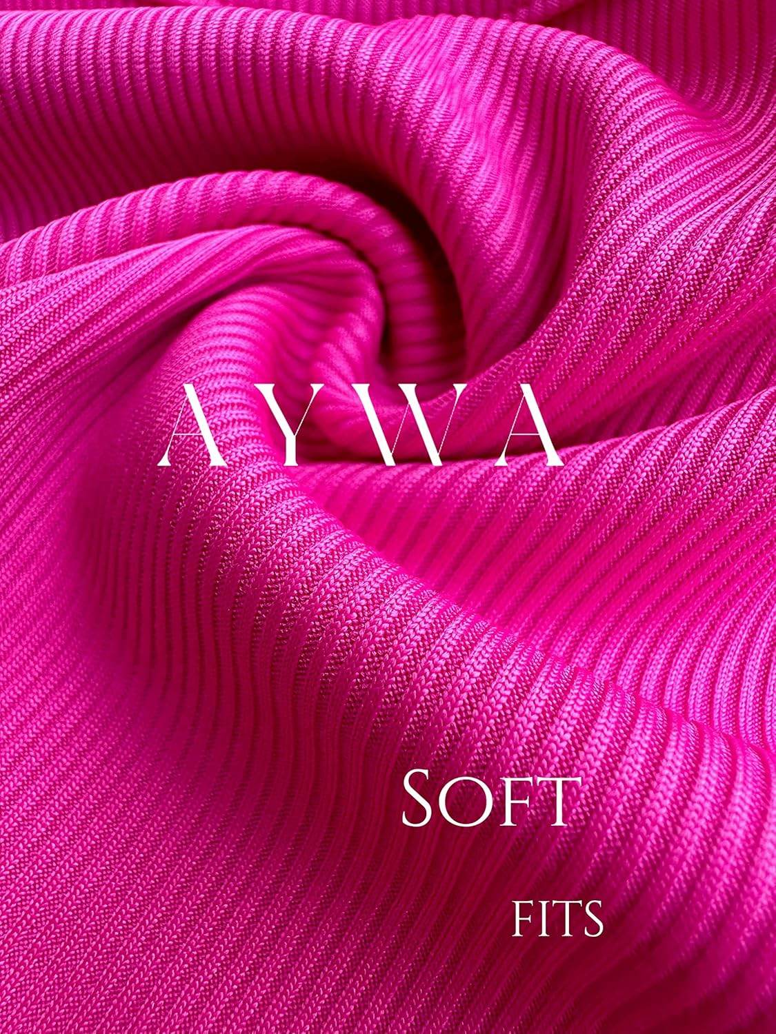 AYWA Casual Workout Sets Two Piece Outfits for Women Ribbed Crop Tank Top High Waist Leggings Active Wear - zenfulharmony.com