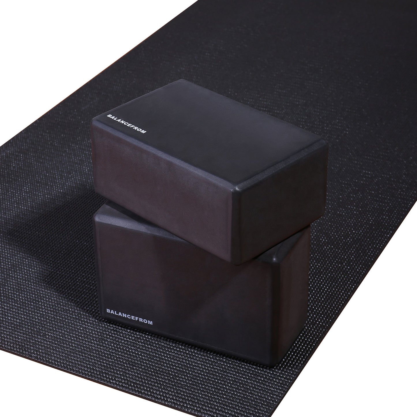 Fitvids Set of 2 High Density Yoga Blocks, 9"x6"x4" Each, Pair (Black) - zenfulharmony.com