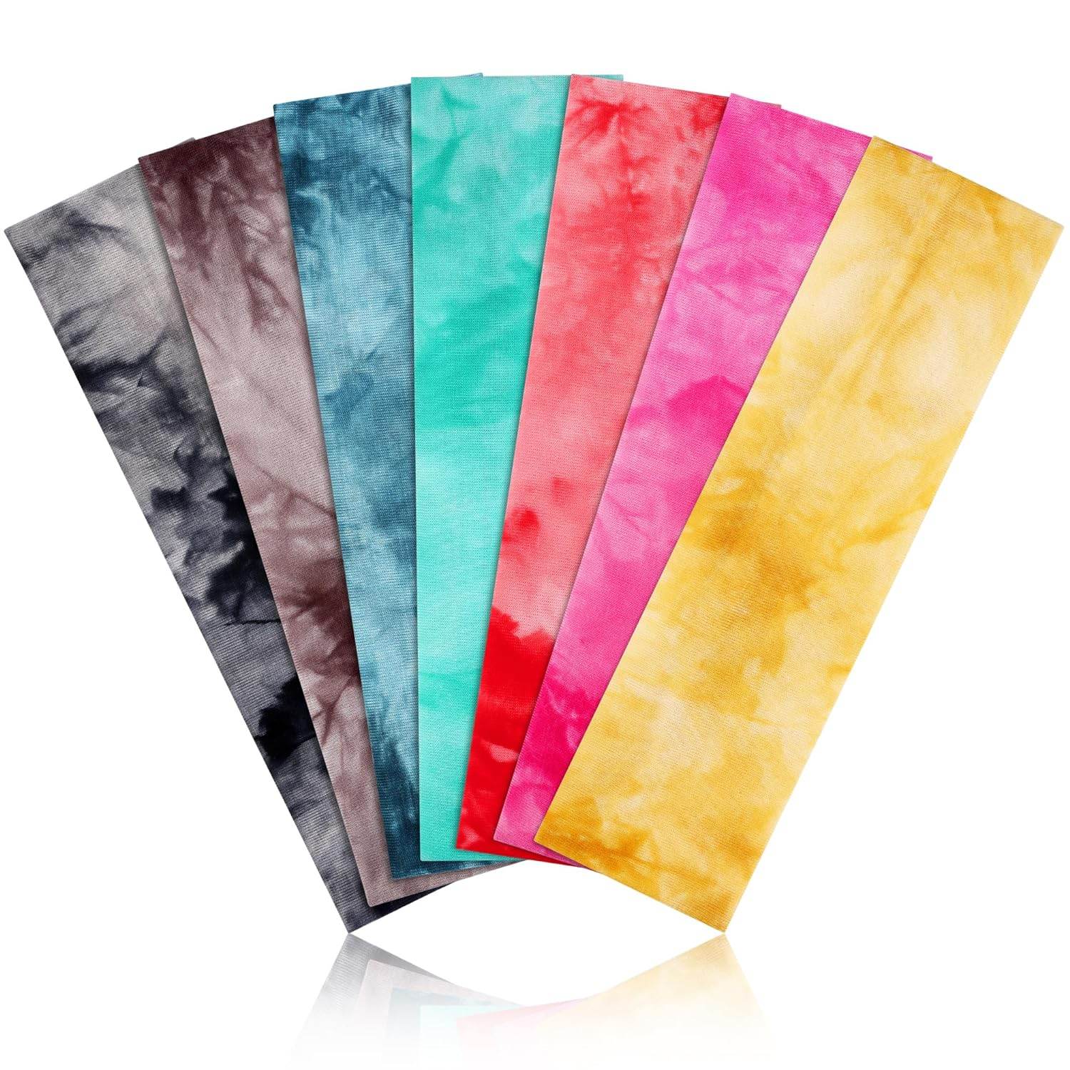 Headbands for Women Non Slip - 7PCS Fashion Sports Hair Bands for Women's Hair, Soft Cotton Cloth Stretchy Headbands for Women for Workout Yoga Running - zenfulharmony.com