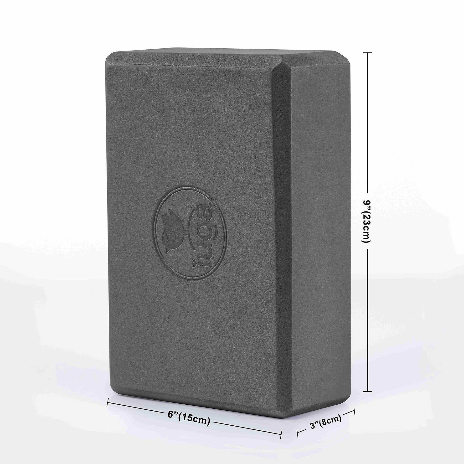 IUGA Yoga Block 2 Pack with Yoga Strap, High Density Yoga Blocks 9”x6”x3”to Improve Strength, Flexibility and Balance, Light Weight and Non-Slip Surface for Yoga, Pilates and Meditation - zenfulharmony.com