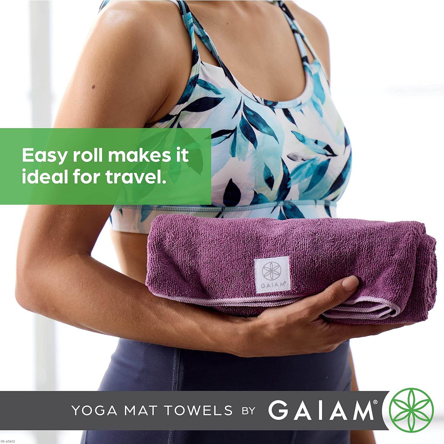 Gaiam Yoga Mat Towel Microfiber Mat-Sized Yoga Towel for Hot Yoga - zenfulharmony.com