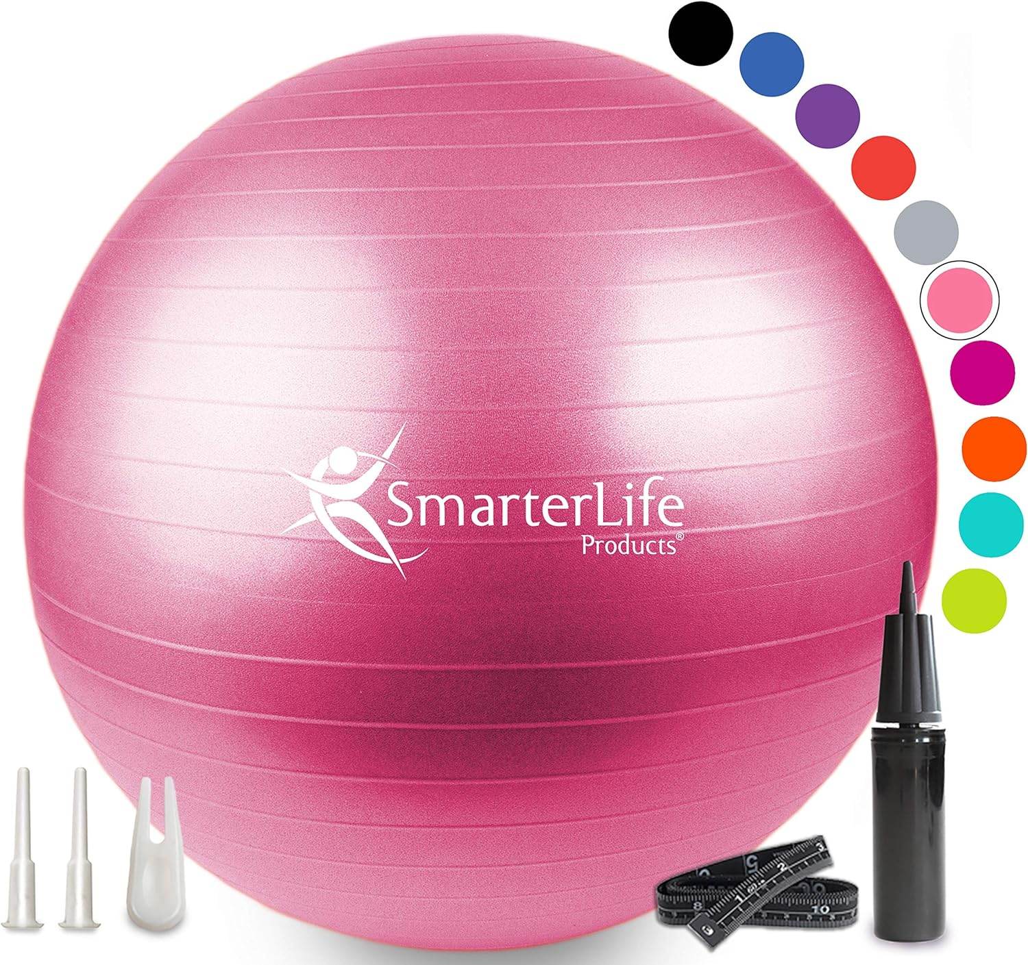 SmarterLife Exercise Ball Yoga Ball for Fitness, Balance, Stability, or Pregnancy, Gym Ball for Core Workout, Physical Therapy, Yoga Ball Chair for Office, Anti-Slip Anti-Burst - zenfulharmony.com