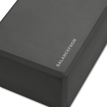 Fitvids Set of 2 High Density Yoga Blocks, 9"x6"x4" Each, Pair (Black) - zenfulharmony.com