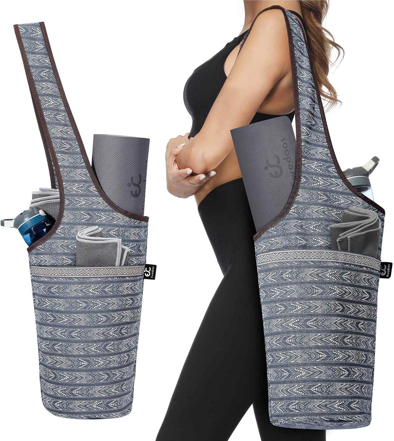 Ewedoos Yoga Mat Bag Yoga Bags with Large Size Pocket and Zipper Pocket, Fit Most Size Mats - zenfulharmony.com