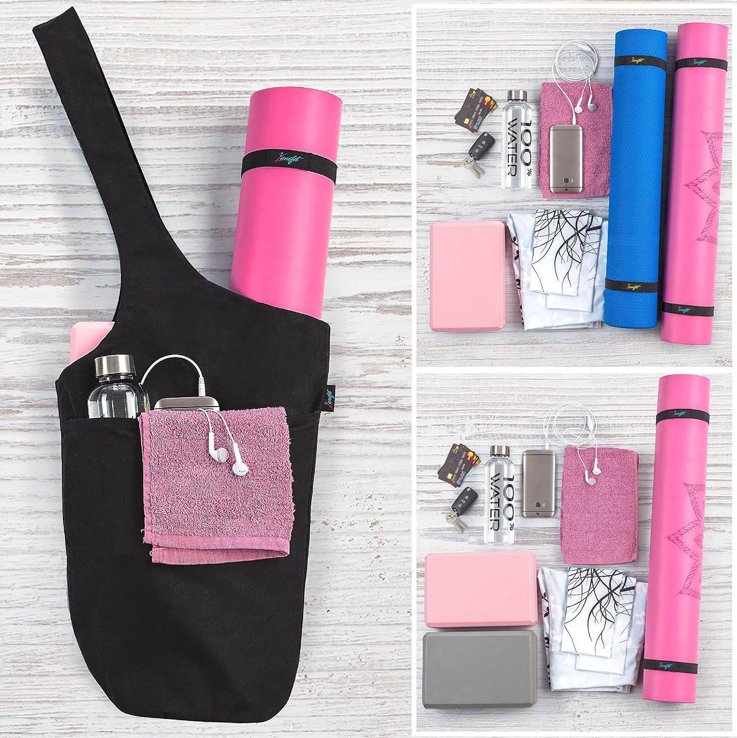 Yoga Mat Bag – Versatile Yoga Bag with Mat Straps & Storage Pockets, Holds Yoga & Pilates Mats, Lightweight & Durable - zenfulharmony.com