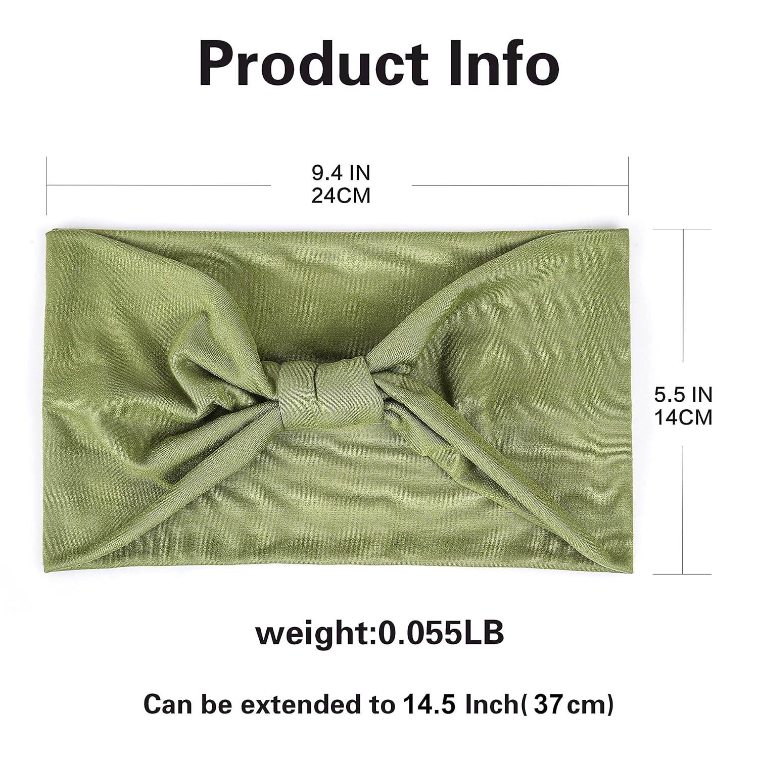 GILI 6 Pack Wide Headbands for Women Non Slip Soft Elastic Hair Bands Yoga Running Sports Workout Gym Head Wraps, Knotted Cotton Cloth African Turbans Bandana (with 6 Pcs Hair Ties) - zenfulharmony.com
