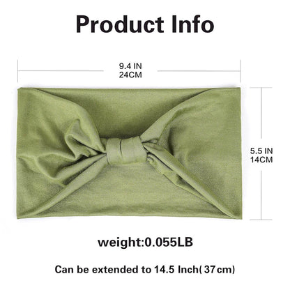 GILI 6 Pack Wide Headbands for Women Non Slip Soft Elastic Hair Bands Yoga Running Sports Workout Gym Head Wraps, Knotted Cotton Cloth African Turbans Bandana (with 6 Pcs Hair Ties) - zenfulharmony.com