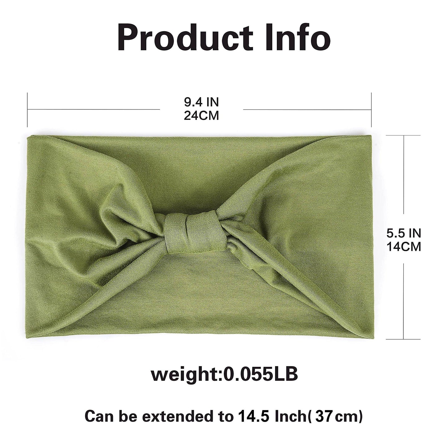 GILI 6 Pack Wide Headbands for Women Non Slip Soft Elastic Hair Bands Yoga Running Sports Workout Gym Head Wraps, Knotted Cotton Cloth African Turbans Bandana (with 6 Pcs Hair Ties) - zenfulharmony.com