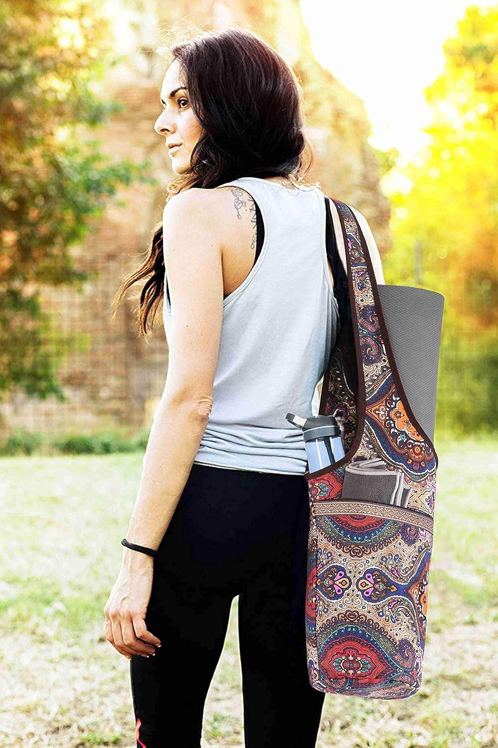 Ewedoos Yoga Mat Bag Yoga Bags with Large Size Pocket and Zipper Pocket, Fit Most Size Mats - zenfulharmony.com