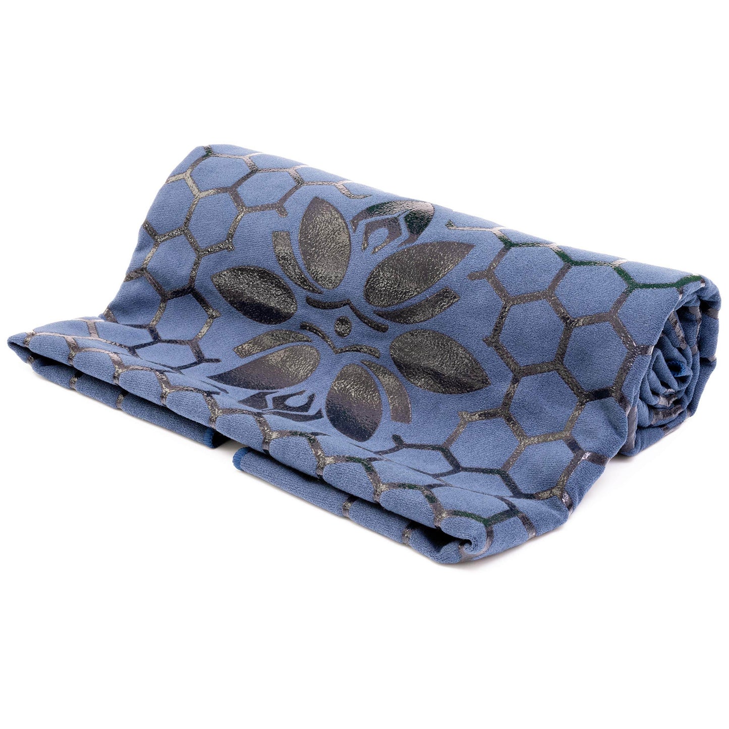 Clever Yoga - Yoga Towel Mat, Sweat Absorbent Suede Hot Yoga Mat Towel, Hot Yoga Towel with Honeycomb Design for Hot Yoga, Non-Slip Yoga Mat for Hot Pilates, Hot Yoga Towels for Women - Blue - zenfulharmony.com