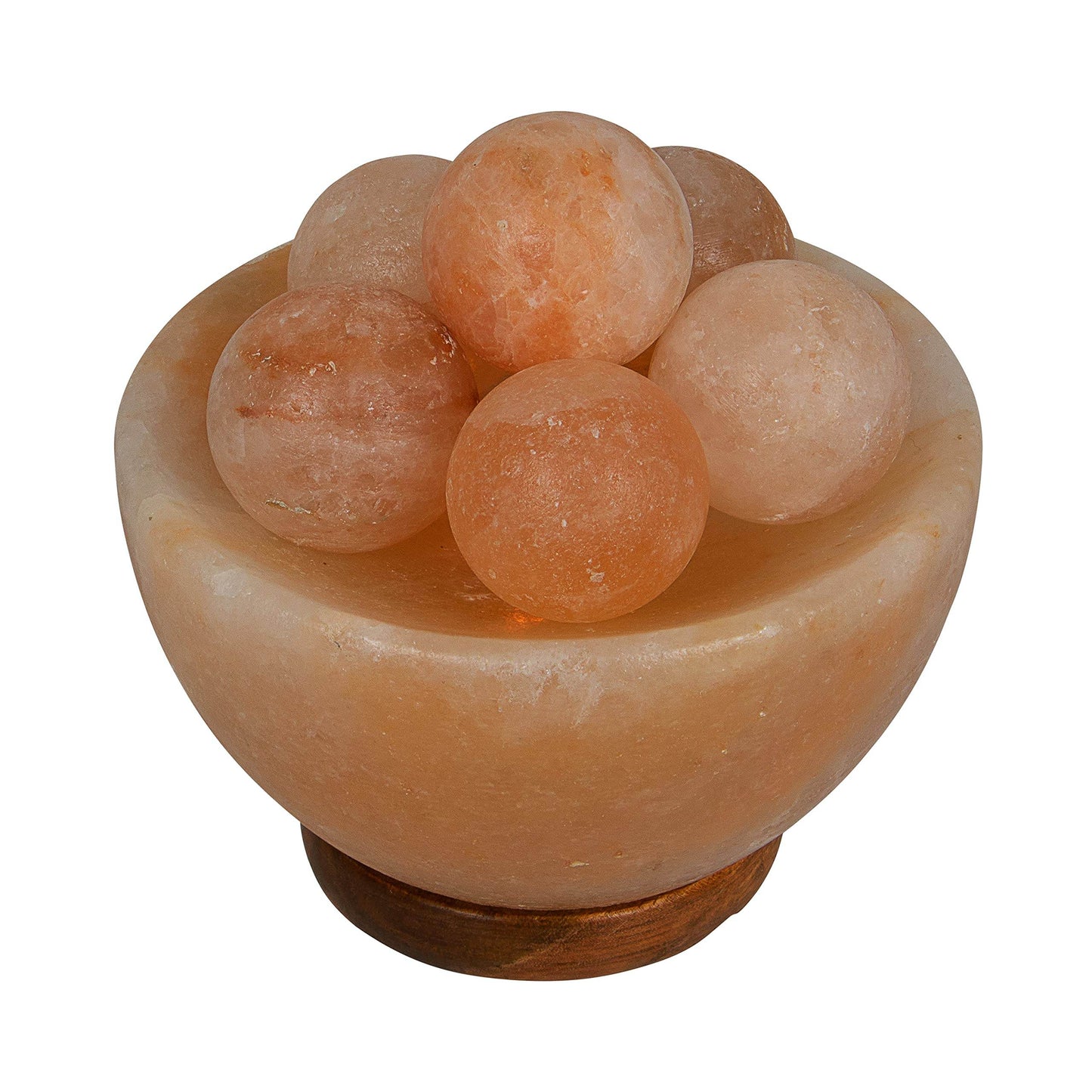 Spantik Himalayan Fire Bowl Salt Lamp with 6 Massage Balls Premium Quality Authentic from Pakistan - zenfulharmony.com