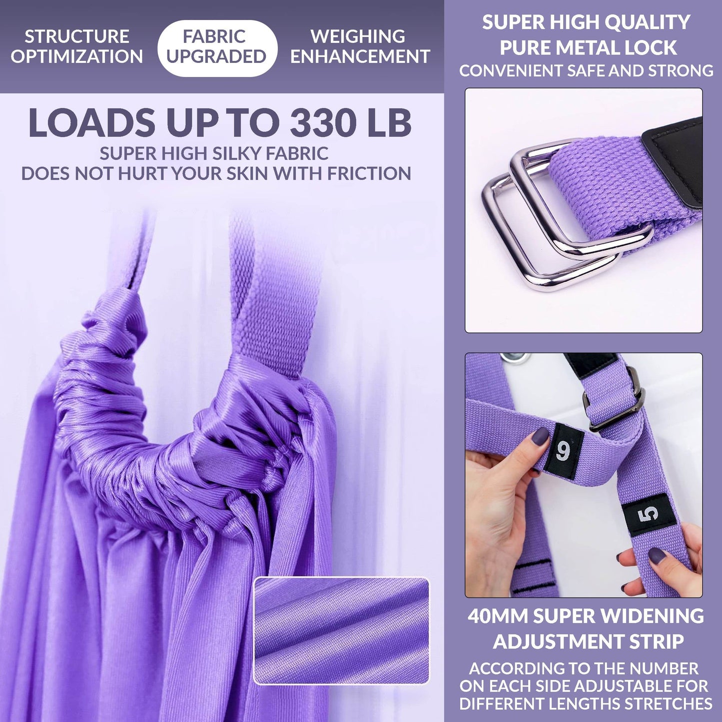 Leg Stretcher Strap, Stretching Equipment with Door Anchor Flexibility Trainer Backbend Assist for Dance Aerial Yoga Ballet Leg Stretching Exercise - zenfulharmony.com