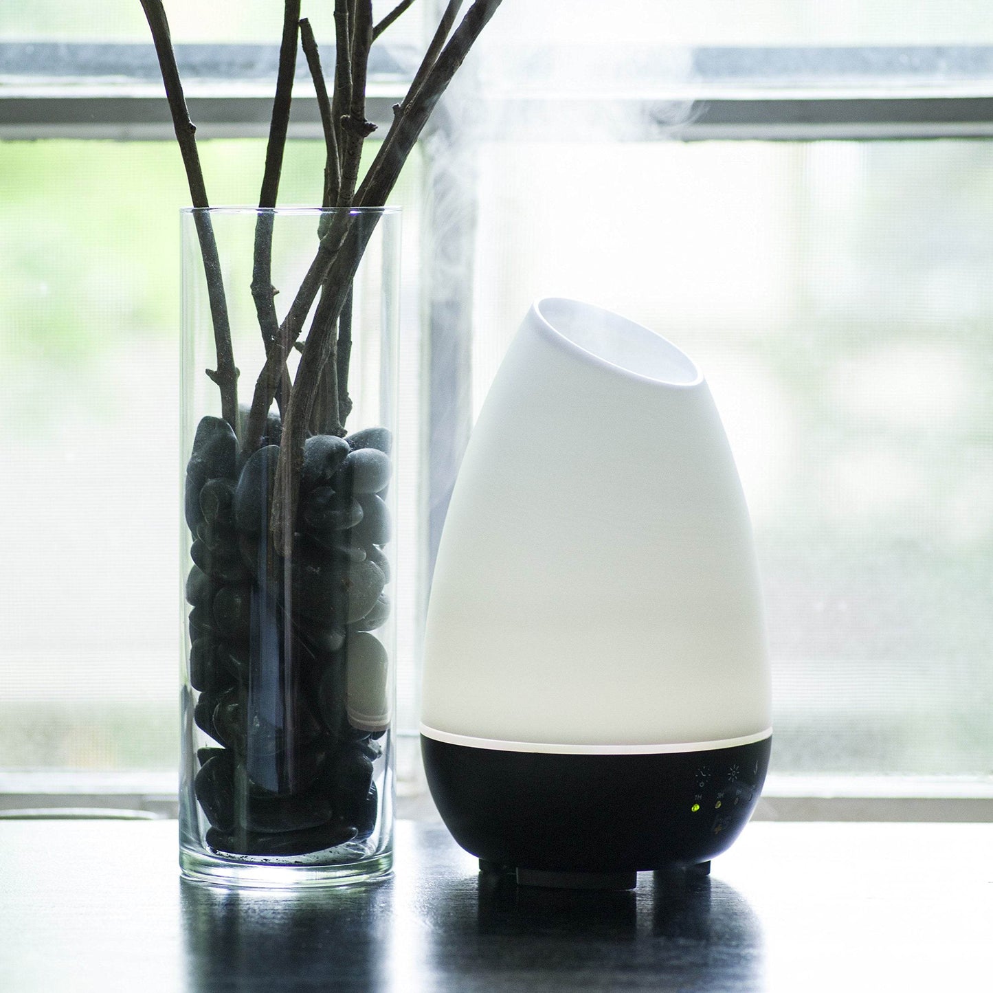 HealthSmart Essential Oil Diffuser, Cool Mist Humidifier and Aromatherapy Diffuser, FSA HSA Eligible with 500ML Tank for Large Rooms, Adjustable Timer, Mist Mode and 7 LED Light Colors, White - zenfulharmony.com