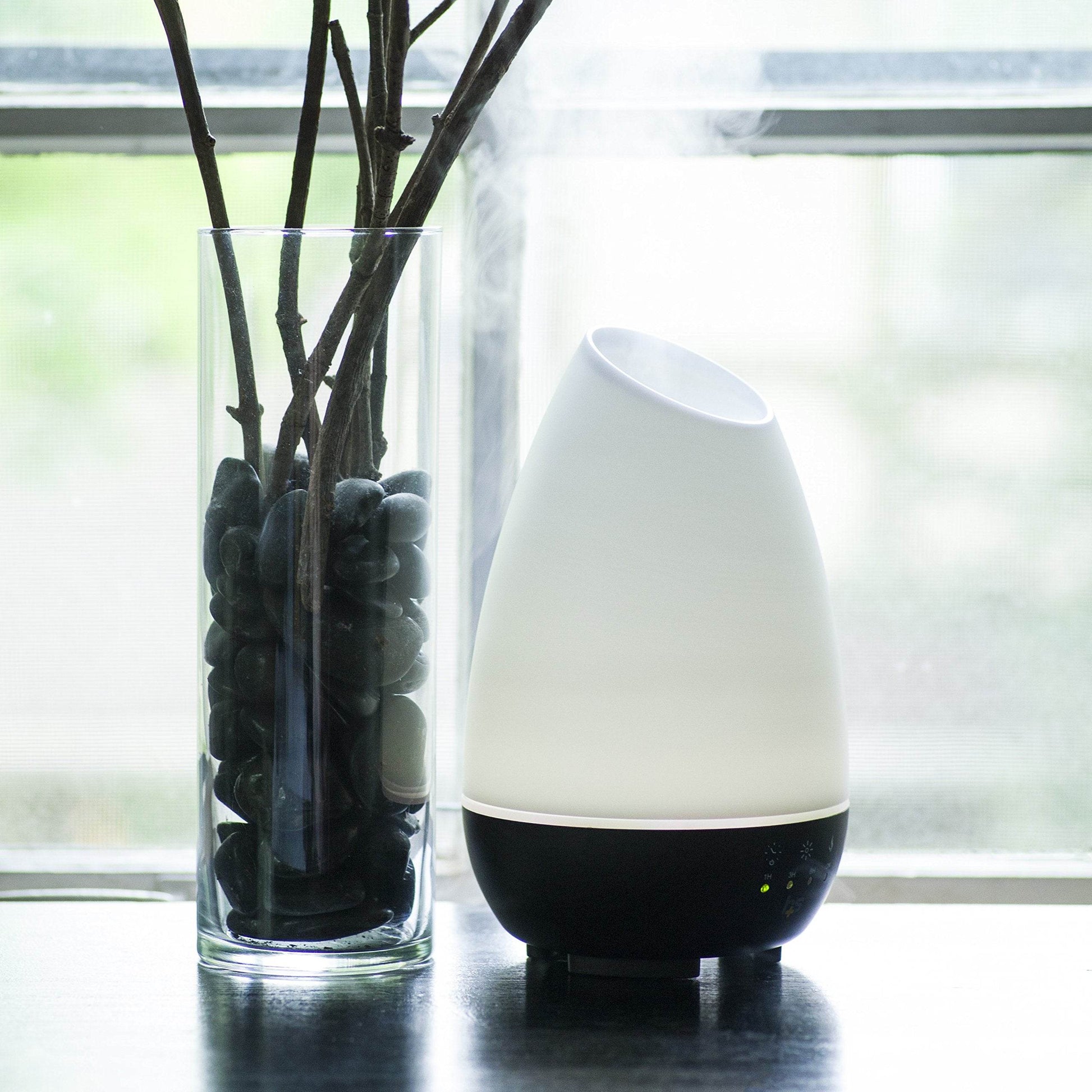 HealthSmart Essential Oil Diffuser, Cool Mist Humidifier and Aromatherapy Diffuser, FSA HSA Eligible with 500ML Tank for Large Rooms, Adjustable Timer, Mist Mode and 7 LED Light Colors, White - zenfulharmony.com