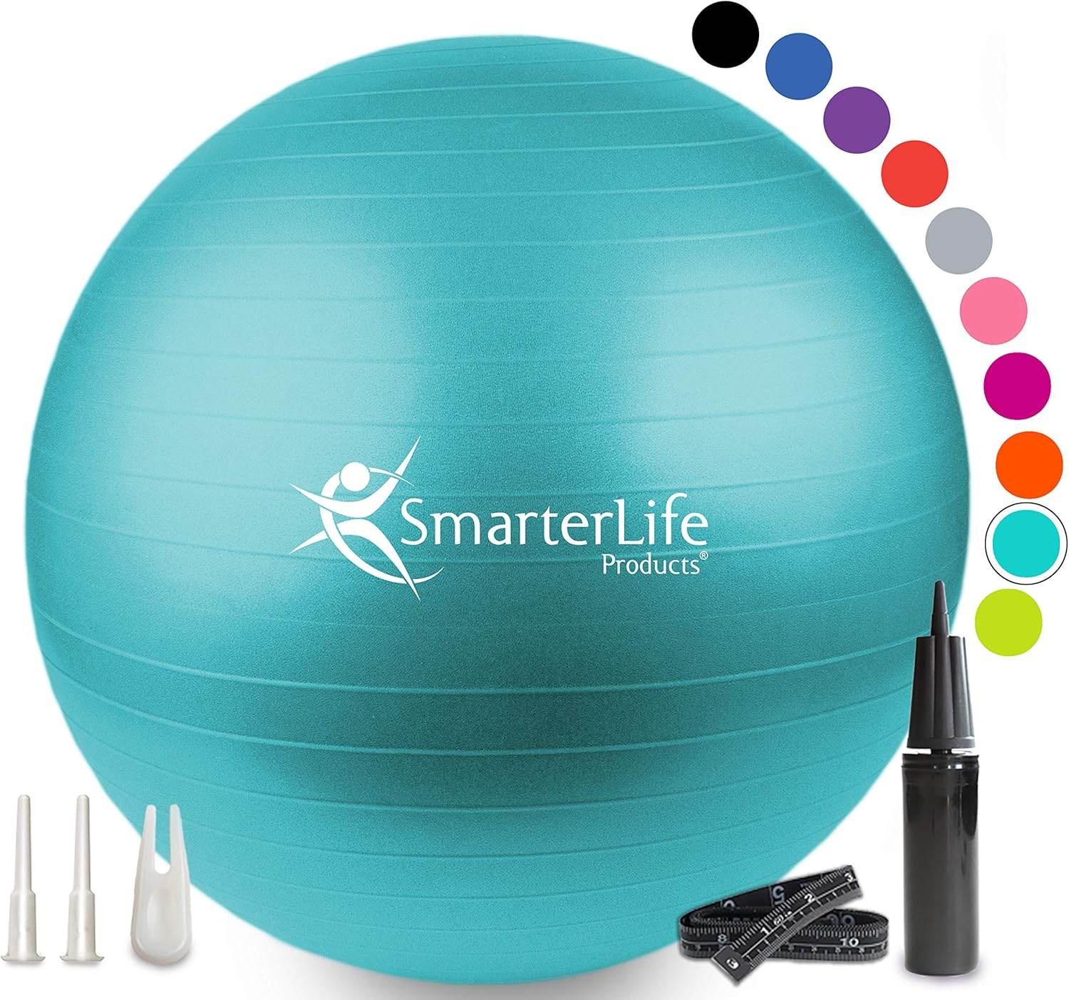 SmarterLife Exercise Ball Yoga Ball for Fitness, Balance, Stability, or Pregnancy, Gym Ball for Core Workout, Physical Therapy, Yoga Ball Chair for Office, Anti-Slip Anti-Burst - zenfulharmony.com