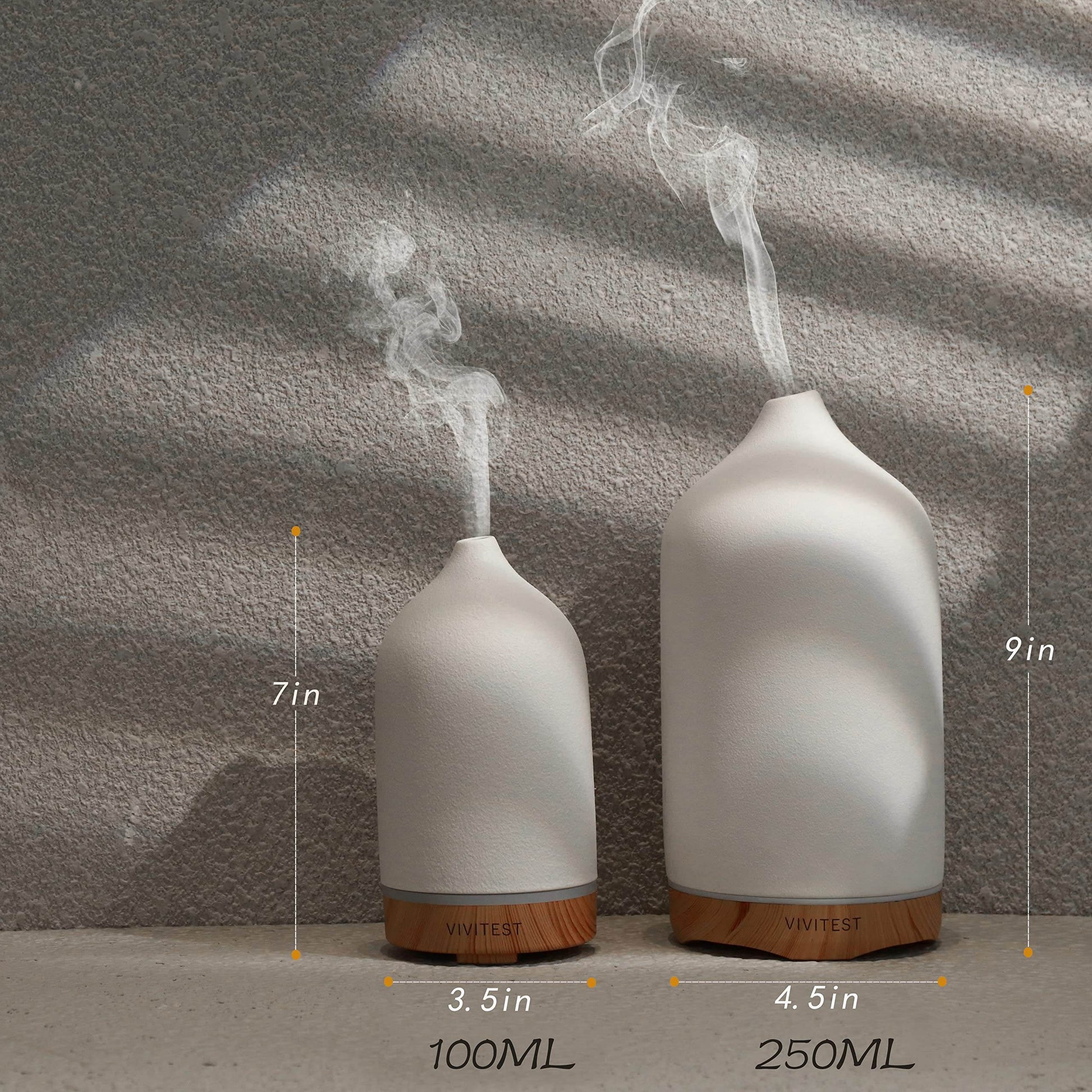VIVITEST Ceramic Diffusers,Stone Essential Oil Diffuser, Ultrasonic Aromatherapy Diffusers for Home - zenfulharmony.com