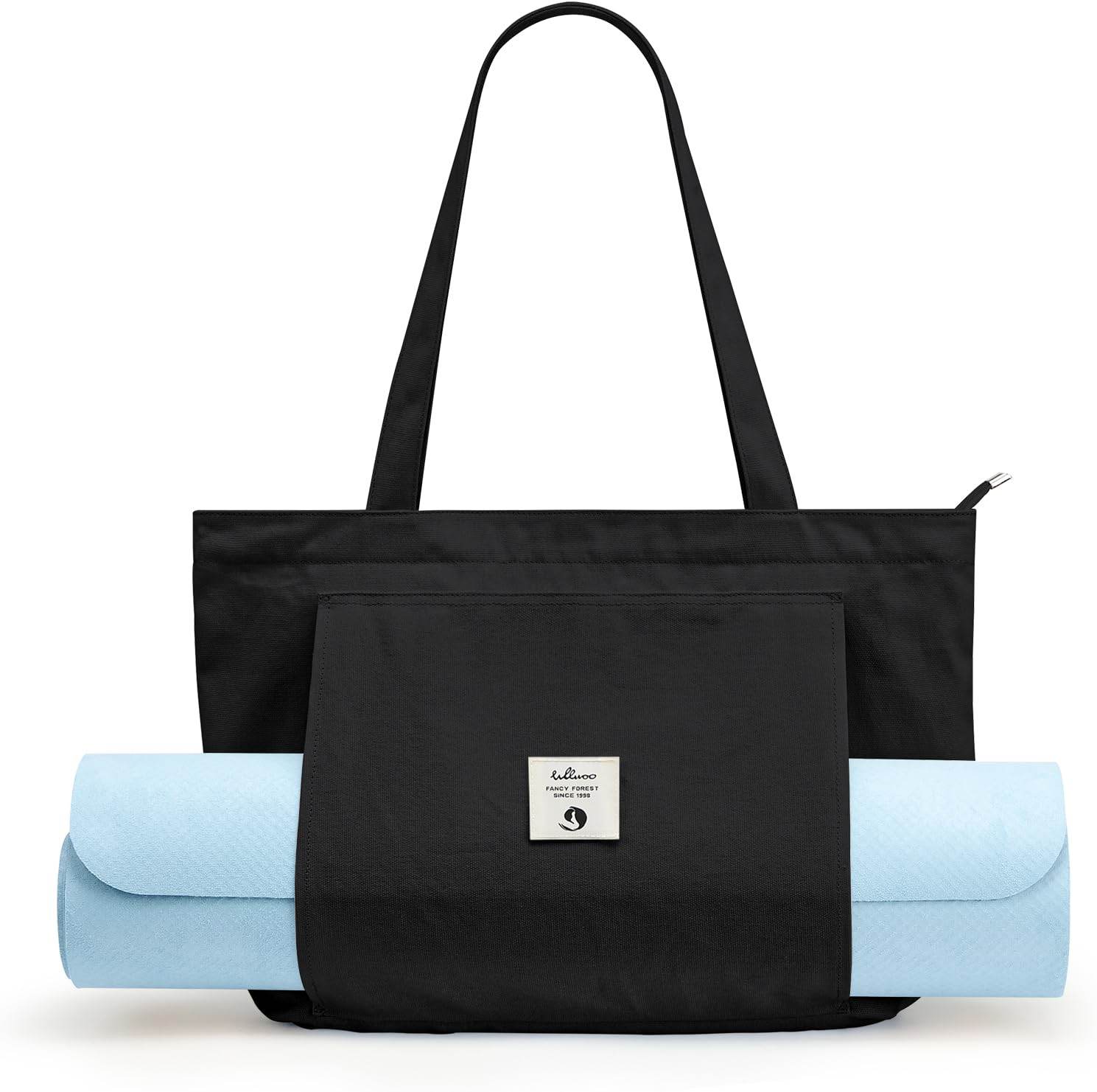 WLLWOO WLLWOO Yoga Bags for Women with Yoga Mats Bags Carrier Carryall Canvas Tote for Pilates Shoulder for Travel Office Beach Workout - zenfulharmony.com