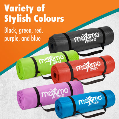 Maximo Fitness Yoga Mat - Multipurpose 72" x 24" x 0.5"(Standard) Exercise Mat for Men, Women and Kids, Ideal Non Slip Workout Mats for Yoga, Pilates, Gym Exercise with Carrying Strap - zenfulharmony.com