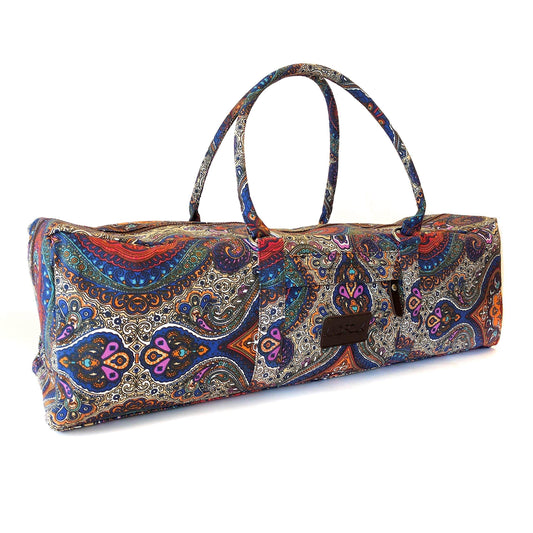 Kindfolk Yoga Mat Duffel Bag Canvas with Pocket and Zipper (Celestial) - zenfulharmony.com