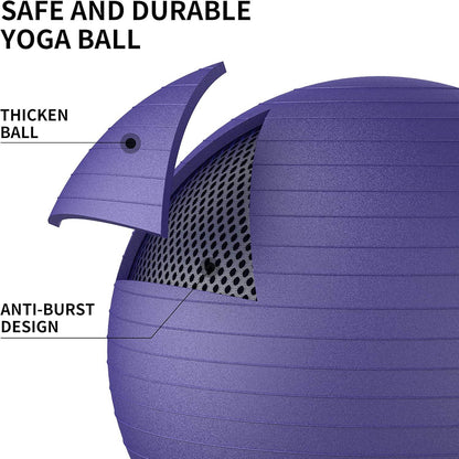 Extra Thick Exercise Ball Yoga Ball 22in/26in/30in for Workout Pregnancy Stability,Anti-Burst and Slip Resistant Swiss Ball with Pump for Yoga, Pilates, Fitness,Birthing,Physical Therapy - zenfulharmony.com