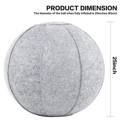 ANC POP Yoga Ball Exercise Ball, Anti Slip Stability Ball Chair, 25” Heavy Duty Large Gym Ball for Fitness, Balance and Core Workout with Cover, Easy Clean - zenfulharmony.com