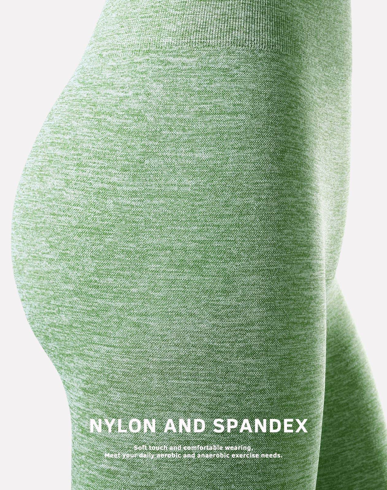 PINKSAVIOR Workout Sets for Women Two Piece Outfits Seamless High Waist Leggings Yoga Crop Tops Athletic Sports Gym Sets(P005M-Avocado - zenfulharmony.com