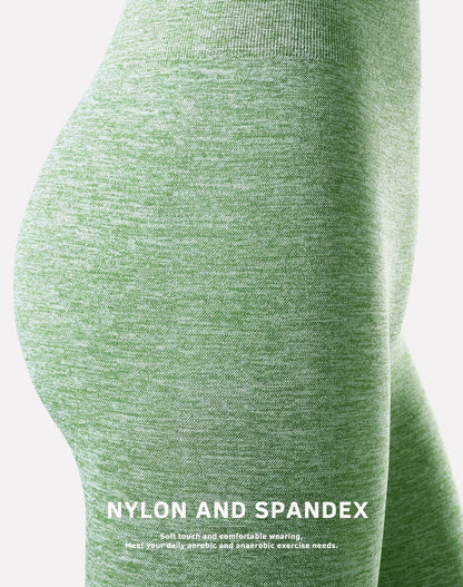 PINKSAVIOR Workout Sets for Women Two Piece Outfits Seamless High Waist Leggings Yoga Crop Tops Athletic Sports Gym Sets(P005M-Avocado - zenfulharmony.com