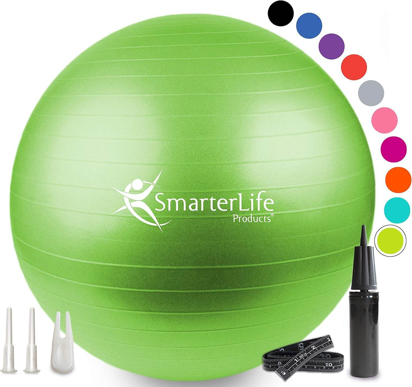 SmarterLife Exercise Ball Yoga Ball for Fitness, Balance, Stability, or Pregnancy, Gym Ball for Core Workout, Physical Therapy, Yoga Ball Chair for Office, Anti-Slip Anti-Burst - zenfulharmony.com