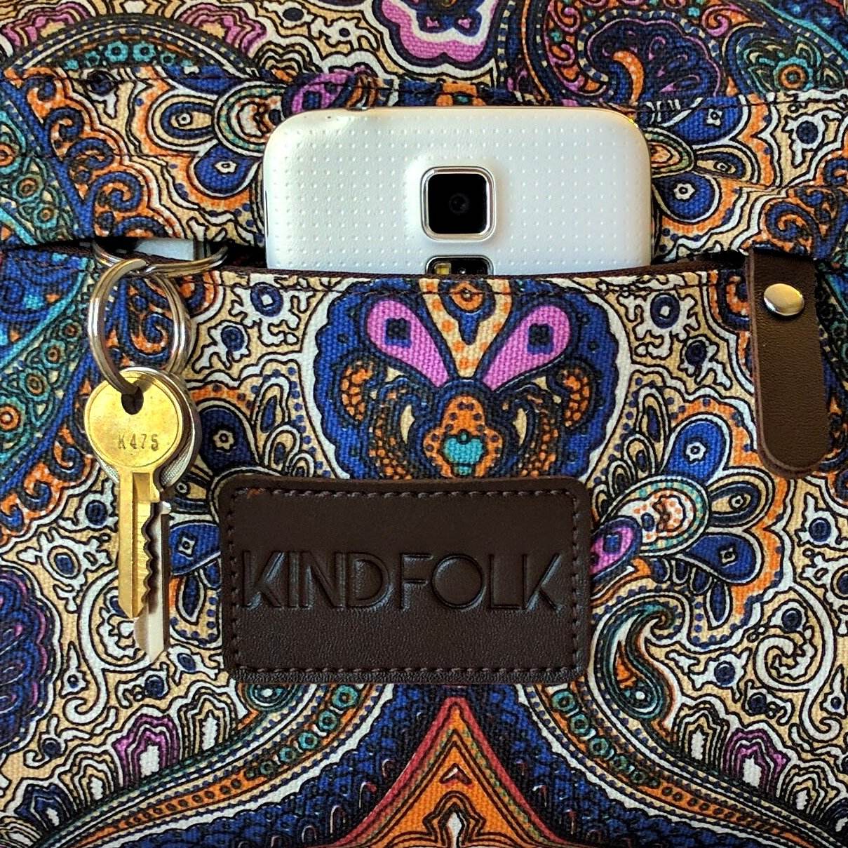 Kindfolk Yoga Mat Duffel Bag Canvas with Pocket and Zipper (Celestial) - zenfulharmony.com
