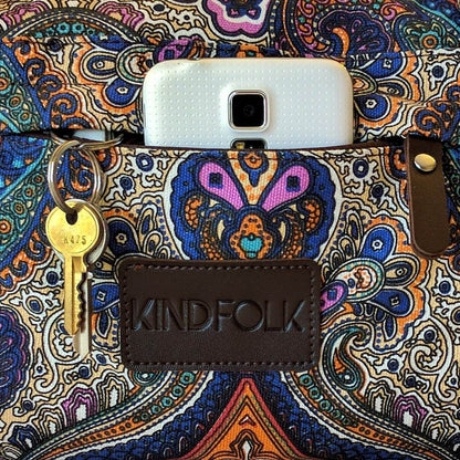 Kindfolk Yoga Mat Duffel Bag Canvas with Pocket and Zipper (Celestial) - zenfulharmony.com