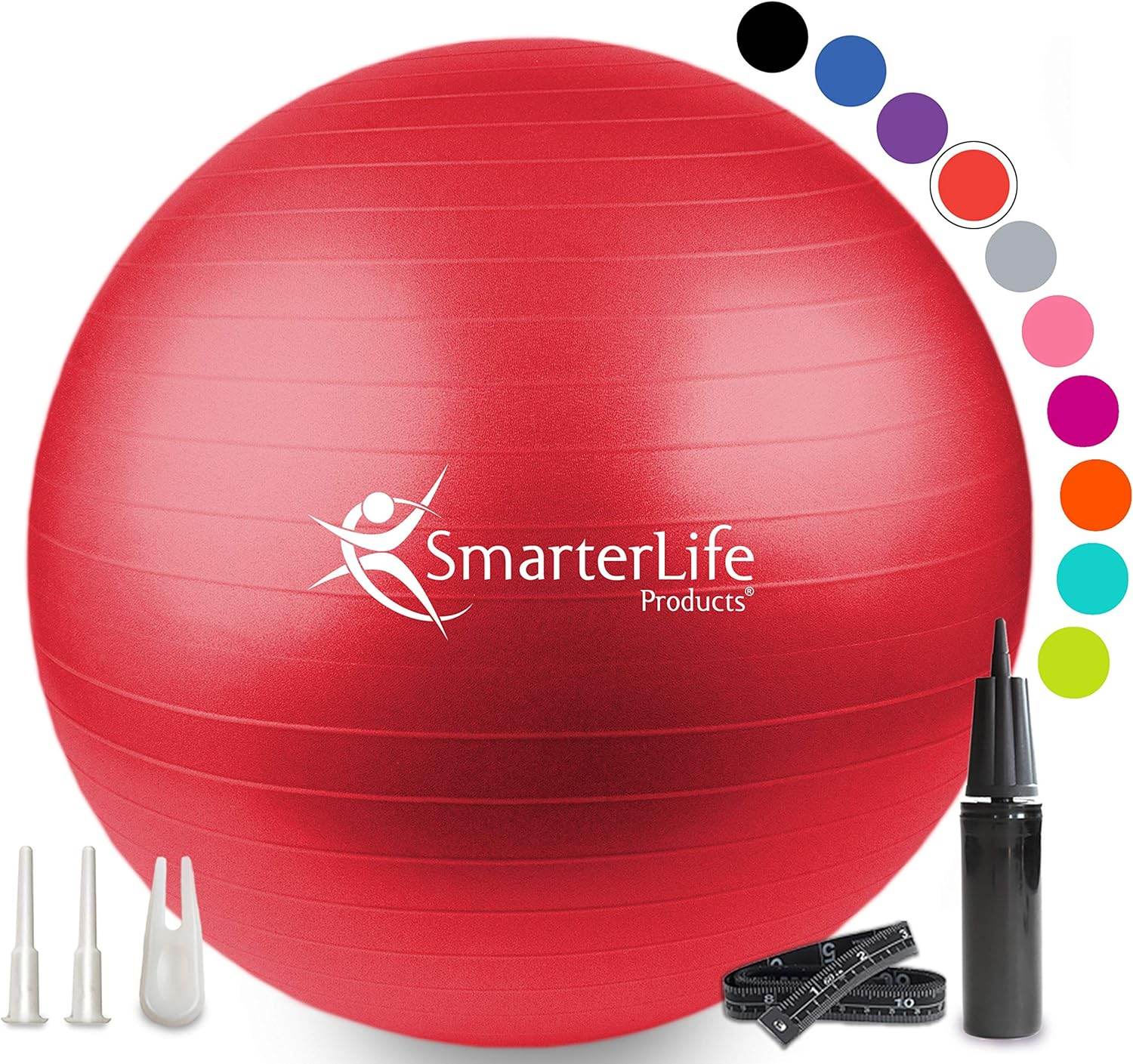 SmarterLife Exercise Ball Yoga Ball for Fitness, Balance, Stability, or Pregnancy, Gym Ball for Core Workout, Physical Therapy, Yoga Ball Chair for Office, Anti-Slip Anti-Burst - zenfulharmony.com