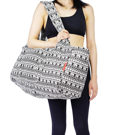 Aozora Yoga Mat Bag Large Yoga Mat Tote Sling Carrier with Pockets Fits Mats with Multi-Functional Storage Pockets Light and Durable (Elephant) - zenfulharmony.com
