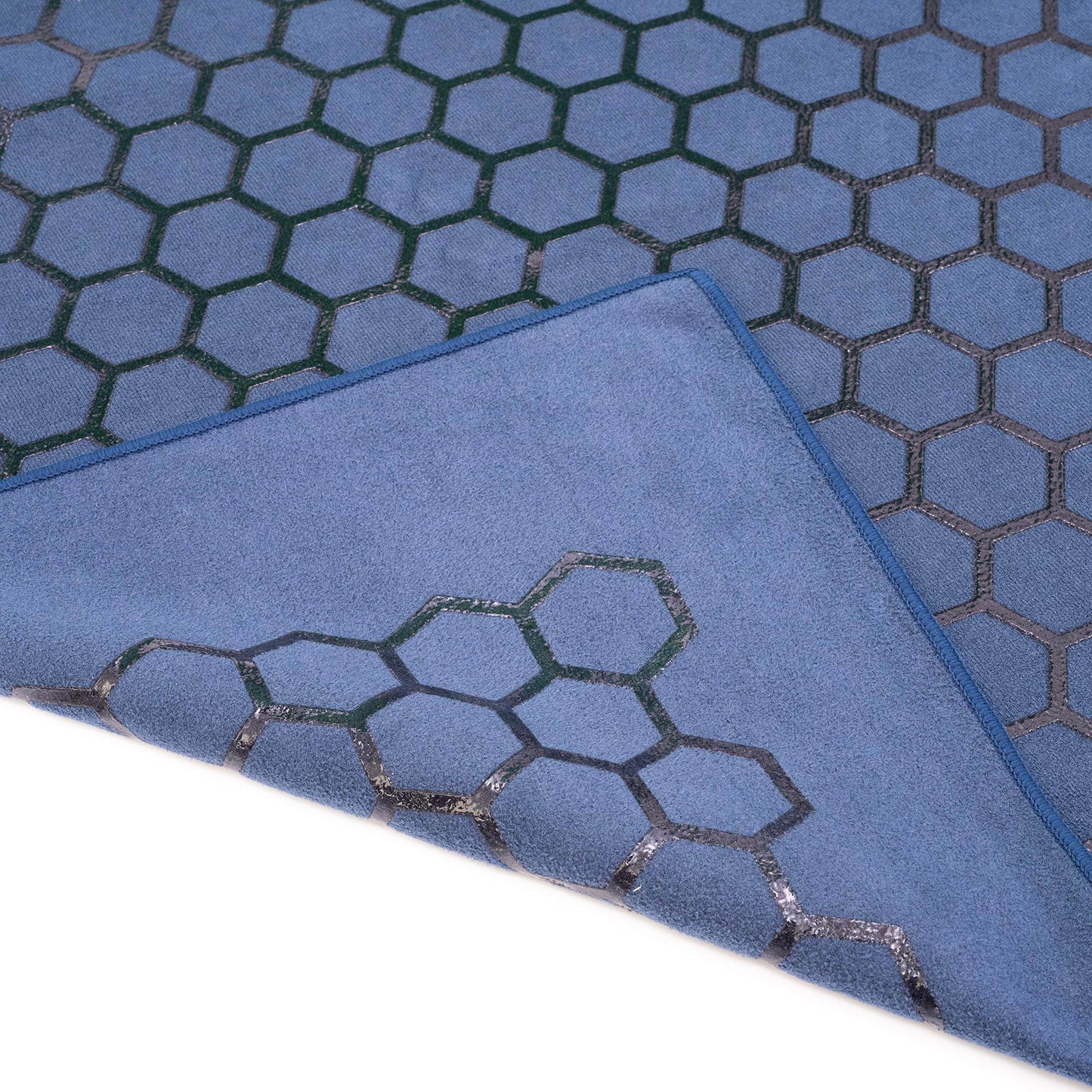 Clever Yoga - Yoga Towel Mat, Sweat Absorbent Suede Hot Yoga Mat Towel, Hot Yoga Towel with Honeycomb Design for Hot Yoga, Non-Slip Yoga Mat for Hot Pilates, Hot Yoga Towels for Women - Blue - zenfulharmony.com