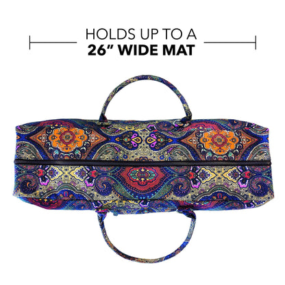 Kindfolk Yoga Mat Duffel Bag Canvas with Pocket and Zipper (Celestial) - zenfulharmony.com