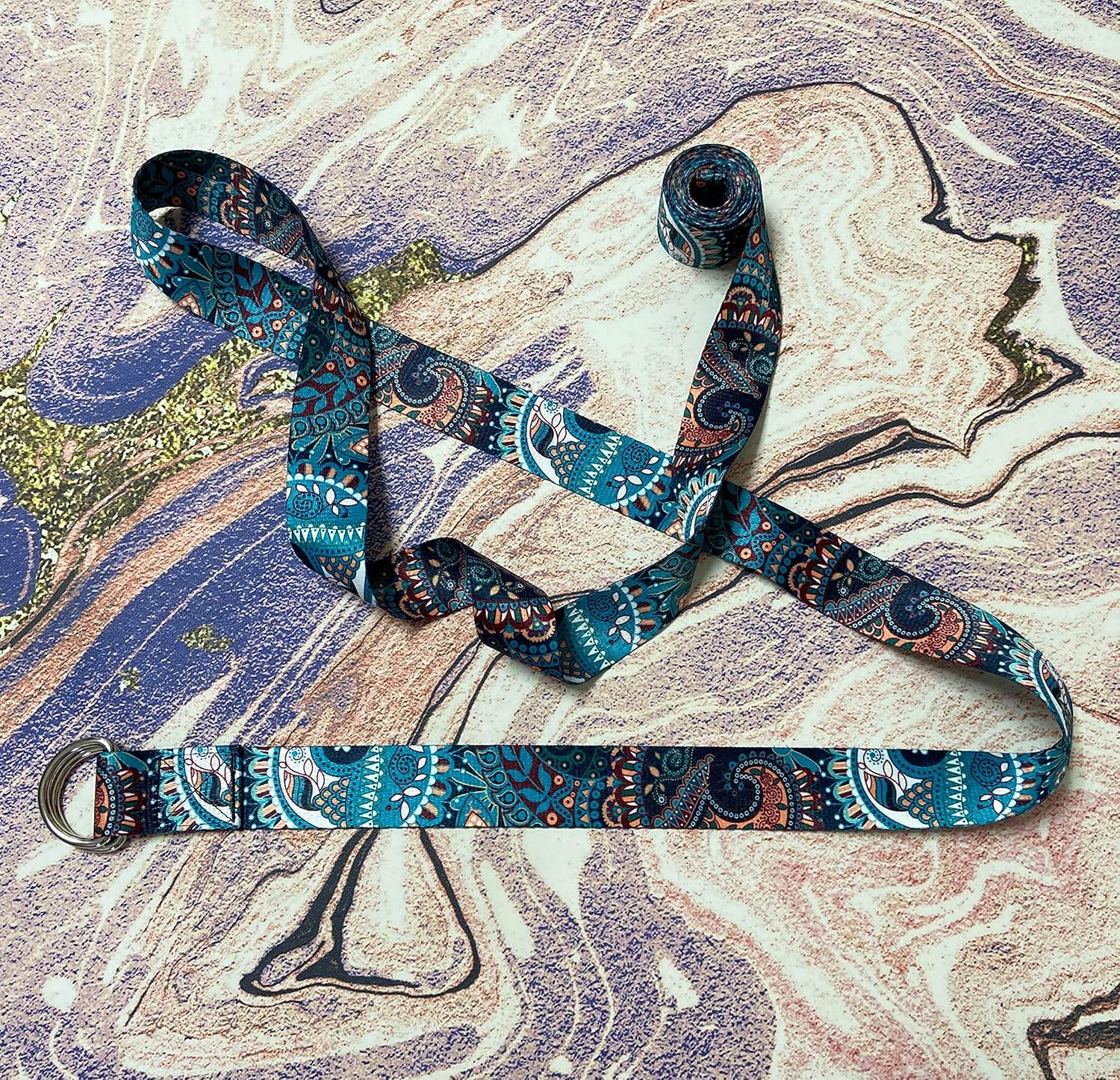 Aozora Yoga Strap for Stretching Yoga Bands Yoga Belt Pilates Straps with Extra Safe Adjustable D-Ring Buckle, 8 feet Non-Elastis Yoga Accessories for Pilates - zenfulharmony.com
