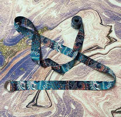 Aozora Yoga Strap for Stretching Yoga Bands Yoga Belt Pilates Straps with Extra Safe Adjustable D-Ring Buckle, 8 feet Non-Elastis Yoga Accessories for Pilates - zenfulharmony.com
