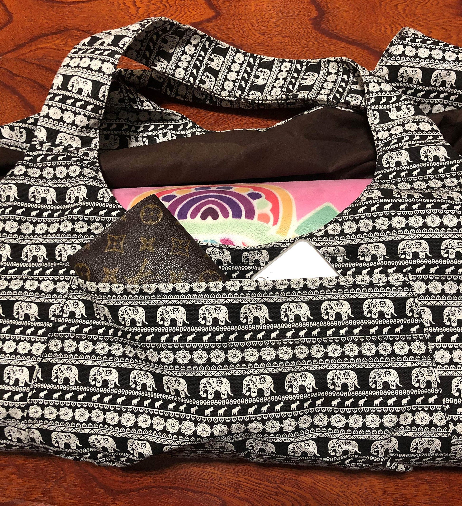 Aozora Yoga Mat Bag Large Yoga Mat Tote Sling Carrier with Pockets Fits Mats with Multi-Functional Storage Pockets Light and Durable (Elephant) - zenfulharmony.com