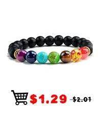7 Chakra Beads Natural Lava Tiger Eye Stone Bracelet For Women Men - zenfulharmony.com