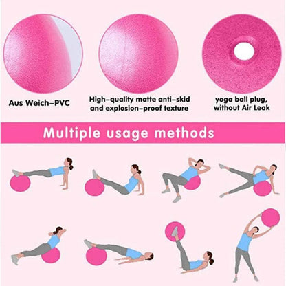 25cm Pilates Yoga Ball Explosion-proof Indoor Balance Exercise Gym Ball - zenfulharmony.com