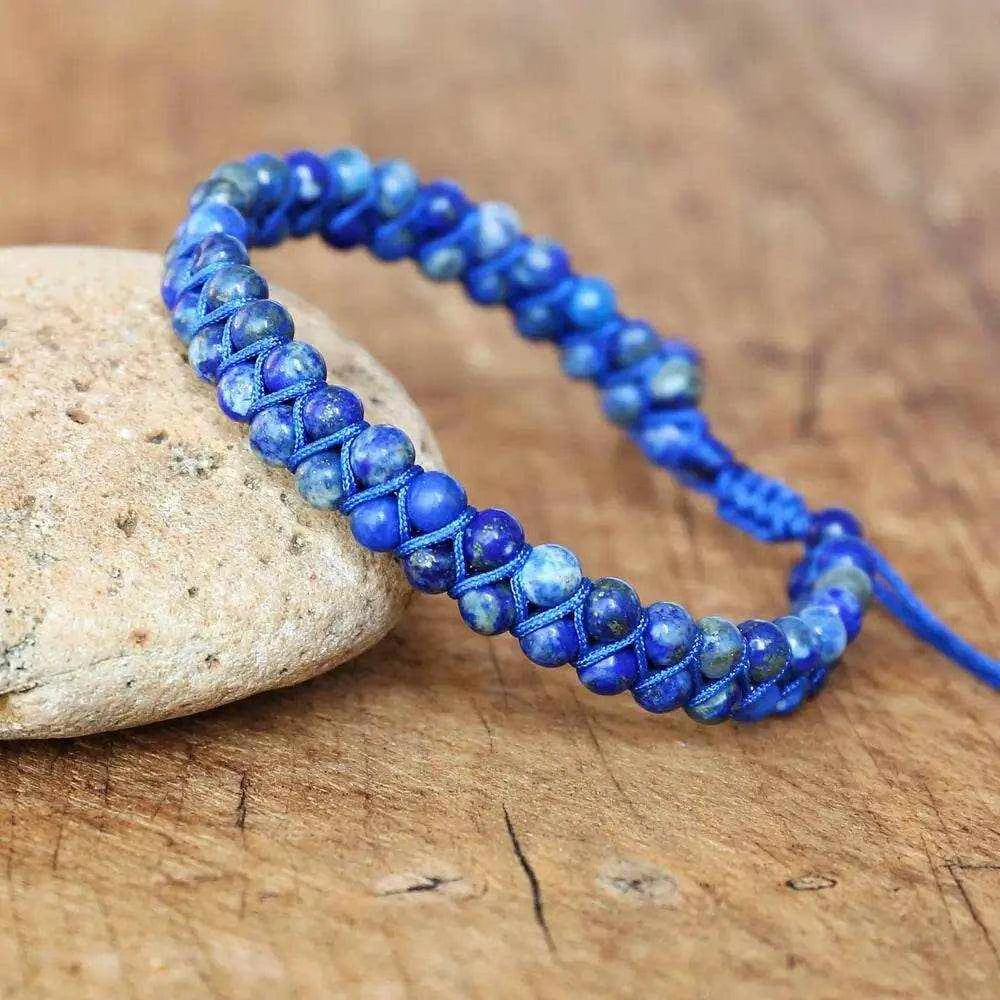 Double Layer Natural Stone African Jasper Bracelets woven Bohemia Zinc - zenfulharmony.com