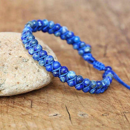 Double Layer Natural Stone African Jasper Bracelets woven Bohemia Zinc - zenfulharmony.com