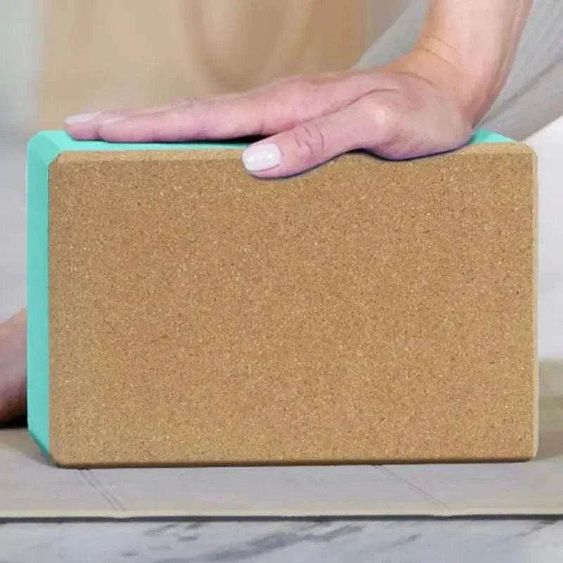 High Density Yoga Blocks Non Slip Soft Portable Cork Exercise Block - zenfulharmony.com