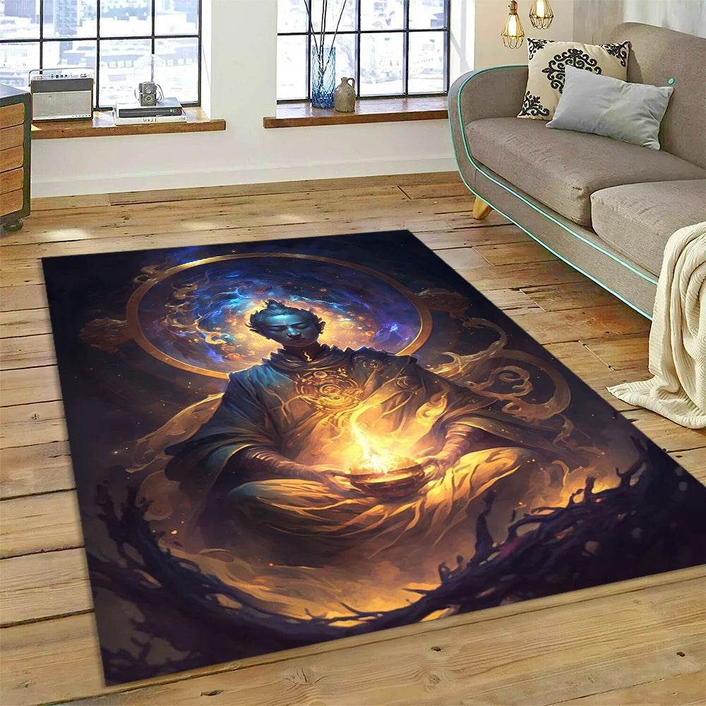 3D Yoga Zen Naturalize Meditation Rainbow 7 Chakra Area Rug,Carpet for Living Room Bedroom Sofa Doormat Decor,Non-slip Floor Mat - zenfulharmony.com