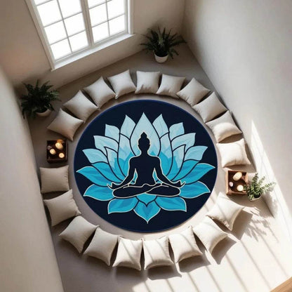 7 Chakras Meditation Yoga Carpet living room Colorful Round Rug for Yoga Lovers Floor Mat Yoga Room Decor Easter Festivals Gift - zenfulharmony.com